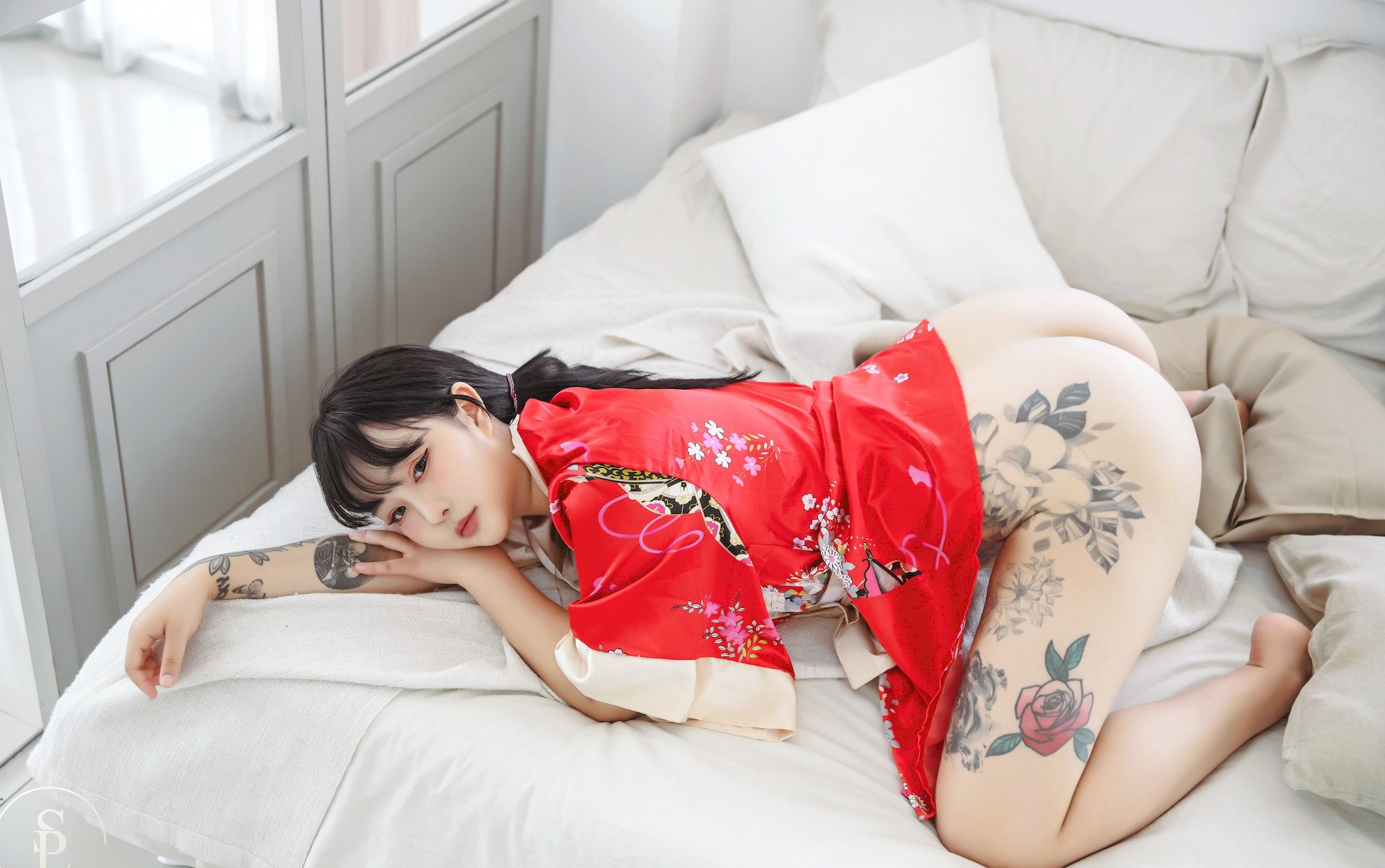 Kimono [saintphotolife] -  Leopard No.7 BoYeon Red &amp; 11ҳ